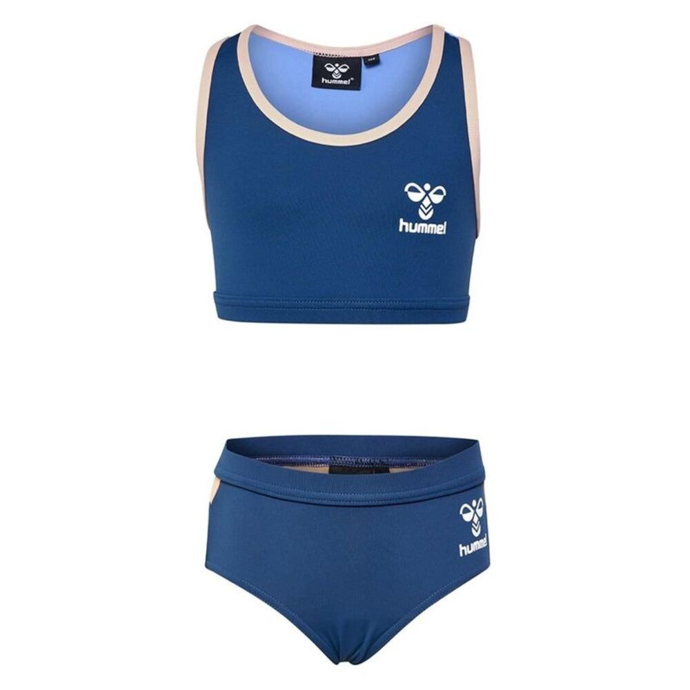 Hummel Girls Colour Block Two-Piece Swimsuit / Dark Denim